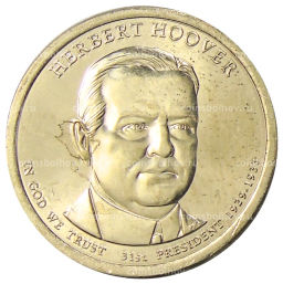Монета 1 доллар 2014 года D США 31-й президент США Герберт Гувер