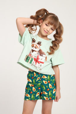 Пижама для девочки ПД-019-073 Кот Новый год