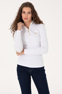 Kad_n Beyaz Sweatshirt Sepette S_rpriz _ndirim - U.s. polo assn фото 3
