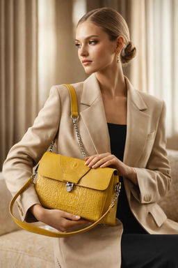 Женская кожаная сумка J005-220 Елоу