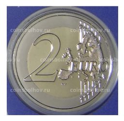 Монета 2 евро 2021 года Франция  XXXIII летние Олимпийские игры, Париж 2024 (в фиолетовом блистере)