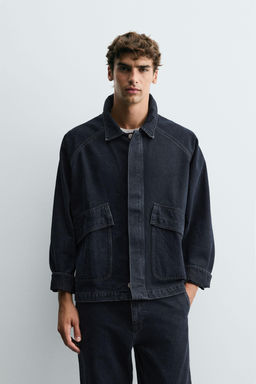DENIM JACKET WITH POCKETS - Zara фото 2