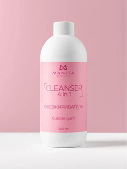 Manita Professional Обезжириватель для ногтей универсальный 4 в 1 / Bubble Gum, 500 мл