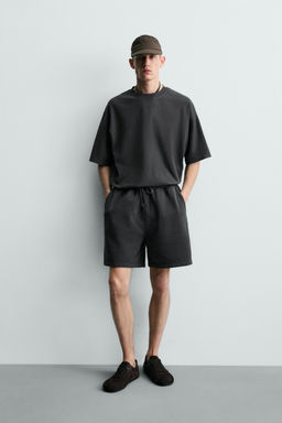 CAMISETA B?SICA LAVADA / Antracita oscuro