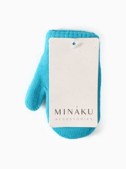 Варежки детские двухслойные MINAKU, 12 см, голубые