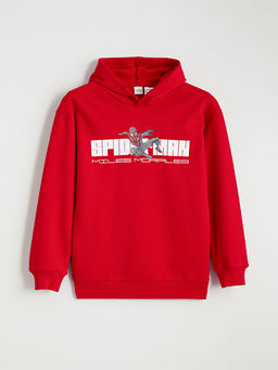 Spider-Man Bask?l? Erkek ?ocuk Kal?n Sweatshirt