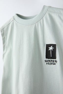 PAMUKLU ISLEMELI T-SHIRT VE BERMUDA SORT TAKIMI - Zara фото 10