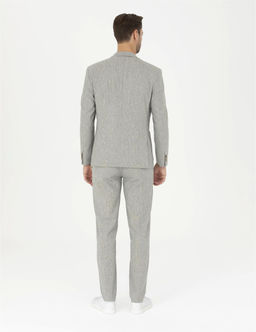 A__k Ye_il Ex. Slim Fit Keten Kar___ml_ Kuma_ Pantolon - Pierre cardin фото 4