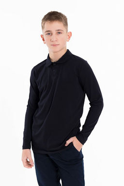 Футболка-поло М224105в синий