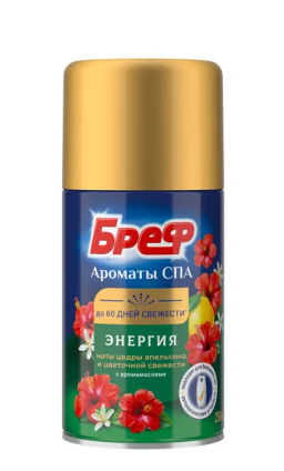 БРЕФ БРЕФ освежитель воздуха 250мл сух. распыление Ароматы СПА Энергия