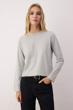 2li Paket %100 Pamuk Bisiklet Yaka Regular/Normal Kesim TWOAW26TS00009 - Trendyolmilla фото 5