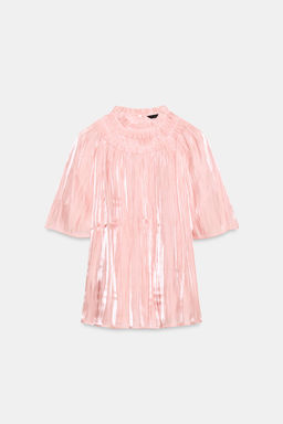 BLUSA EFECTO BRILLO / Rosa pastel - Zara фото 4