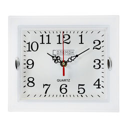 Часы настенные «Лаура», 22.5×19.5 см, плавный ход, белые