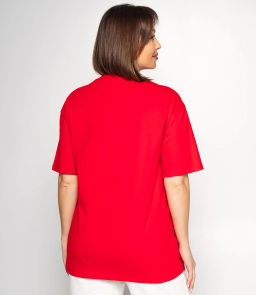 Футболка #КТ2550, красный - Dommod фото 3