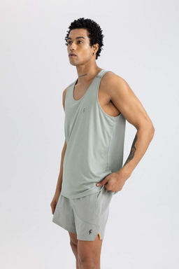 DeFactoFit Стандартная посадка с круглым вырезом, майка из плотной ткани  фото 4