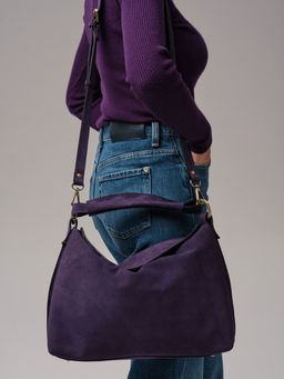 Замшевая сумка на плечо Deboro 30900 виноград