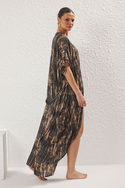 Batik Desenli Maxi Dokuma Plaj Kimono&Kaftan TBESS25KM00027 - Trendyolmilla фото 2
