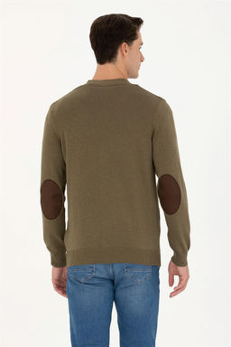 U. S. Polo Assn Мужской базовый трикотажный кардиган цвета хаки меланж - U.s. polo assn фото 5