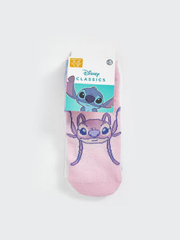 Stitch ve Angel Desenli K?z ?ocuk Patik ?orap 5li