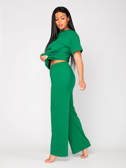 Костюм женский кулирка с брюками НИКОЛЬ ИЗУМРУД - Домтрик фото 7