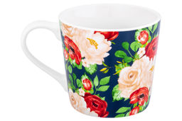 Кружка 400 мл 13*9,7*9 см Цветочная фантазия на синем фоне NEW BONE CHINA - Elan gallery фото 6