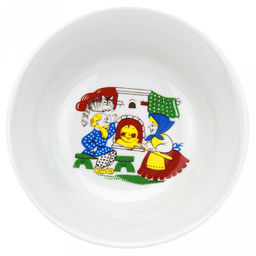Салатник фарфоровый Веселый колобок 360мл, д14,5см, h4,5см, круглый (Россия)
