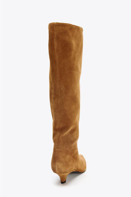 SUEDE HEELED BOOTS - Zara фото 7