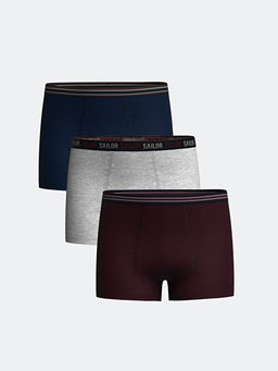 Bask?l? Erkek ?ocuk Boxer 3l?