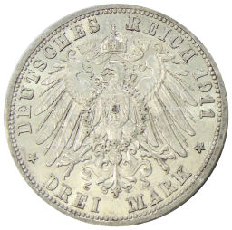 3 марки 1911 года А Германия (Пруссия)