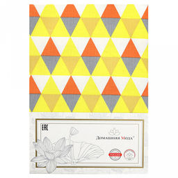 "Скандинавия, желтый" Скатерть 220х145см, длина стола до 180см, на 8-10 персон, хлопок "Премиум" 186г/м2, "Домашняя мода" (Россия)