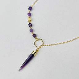 Колье на цепочке с Аметистом
