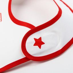 Нагрудник Крошка Я Первый Новый год непромокаемый на липучке, ПВХ, новогодняя подарочная упаковка  фото 4