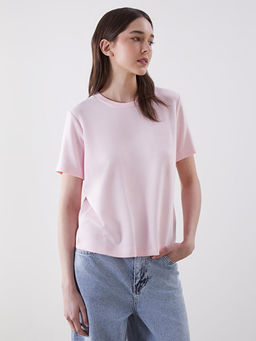 Bisiklet Yaka Nak??l? Kad?n Ti??rt