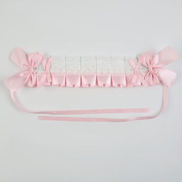 Карнавальная повязка Лолита цвет розовый с белым кружевом - Simaland фото 7