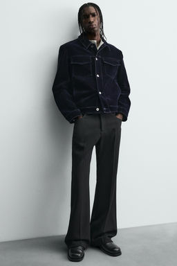 FLARE FIT TWILL TROUSERS - Zara фото 5