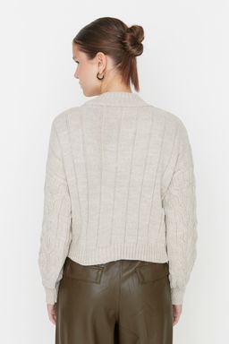 Tas Crop Dik Yaka Triko Kazak TWOAW22KZ1634