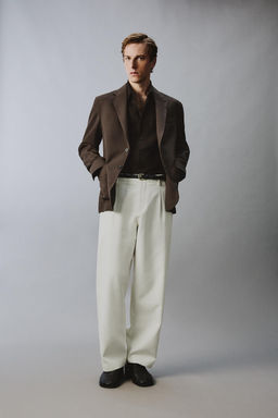 BLAZER REGULAR FIT 100% LANA / Marr?n