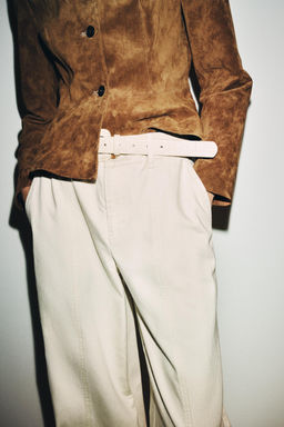 WIDE-LEG TROUSERS WITH BELT - Zara фото 5