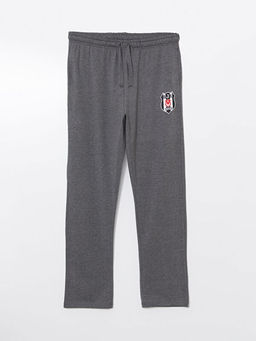 Regular Fit Be?ikta? Bask?l? Erkek Pijama Alt?