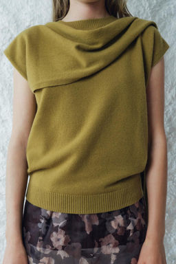 100% WOOL SCARF KNIT TOP - Zara фото 5