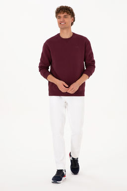 Erkek Bordo Basic Sweatshirt - U.s. polo assn фото 4