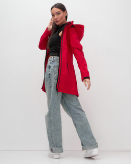 Парка спортивная женская с капюшоном softshell красного цвета 9568Kr - Mtforce фото 12