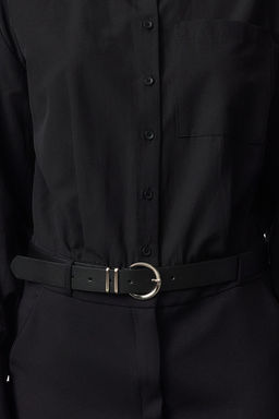 TRENDYOLMILLA Limited Edition Siyah Kemerli Mini Dokuma Elbise TWOAW25EL00294 фото 5