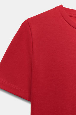 CAMISETA CROPPED MANGA CORTA / Rojo - Zara фото 5