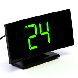 Часы-будильник электронные настольные, термометр, календарь, USB, 17×9.5 см, 3хААА