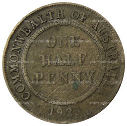 1/2 пенни 1921 года Австралия