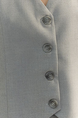 TRENDYOLMILLA Bordo Premium Dugmeli Crop Dokuma Yelek TWOAW24YE00061  фото 11