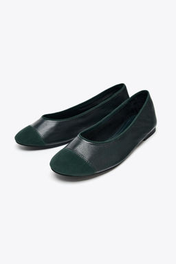 LEATHER BALLET FLATS - Zara фото 3