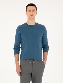 Kobalt Slim Fit Bisiklet Yaka Basic Triko Kazak