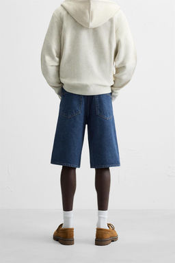 CLASSIC BAGGY FIT DENIM BERMUDA SHORTS - Zara фото 13